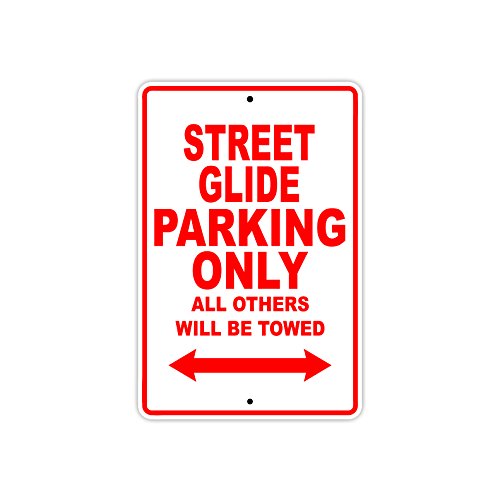 Afterprints Street Glide Parking Only All Others Will Be Towed Motorcycle Bike Novelty Garage Aluminum 8