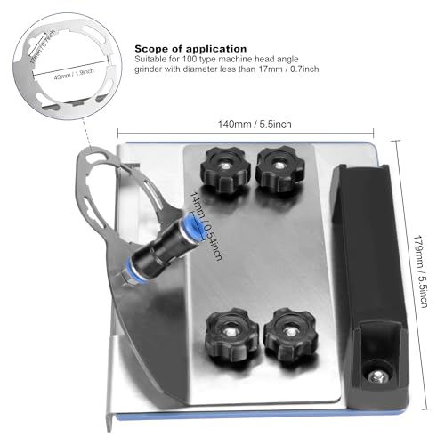 XDENGP Angle Grinder Stand for Tile 45° Chamfer Cutting, 45 Degree Tile Chamfering Tool, Tile Cutter Tool 45 Degree Ceramic Tile Chamfer, Angle Grinder Holder Tile Tools for 100-Type Angle Grinders by XDENGP - Used condition - Image 3