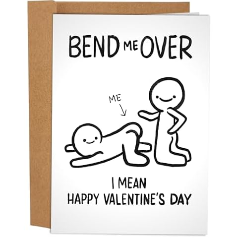 Sleazy Greetings Funny Valentine's Day Card For Him - Funny Anniversary Cards For Husband Wife - Naughty Dirty Inappropriate Birthday Card For Boyfriend - Bend Me Over Card Cover
