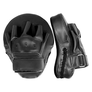 Valleycomfy Pratzen Boxen Pad Bandagen Boxen Männer Schlagpolster Bratzen Hand Boxing Pads Kickboxen Boxpratzen für Kampfsport Training Schlagkissen Muay Thai Taekwondo Karate Sport Zubehör, Schwarz