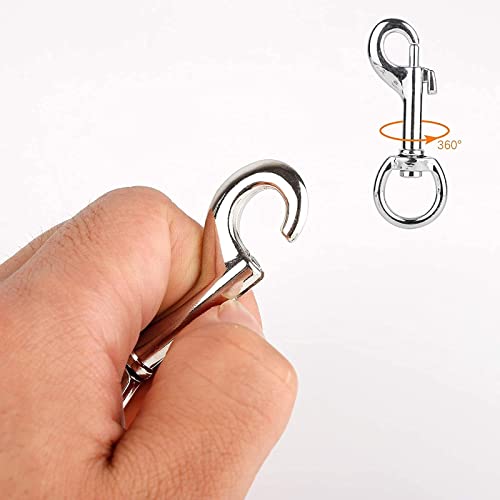 LEMONSTONE 10 Stück Karabinerhaken mit Drehgelenk, Schlüsselanhänger Karabiner, Karabiner Hundeleine, Bolzenkarabiner, Wirbelkarabiner, Karabiner Klein Schlüsselanhänger, für DIY Lanyard Handwerk