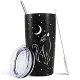 Cat Tumbler, Cat Cups/Travel Mug/Insulated Tumbler, Cute Cat Stuff/Things, Cat Present, Funny Black