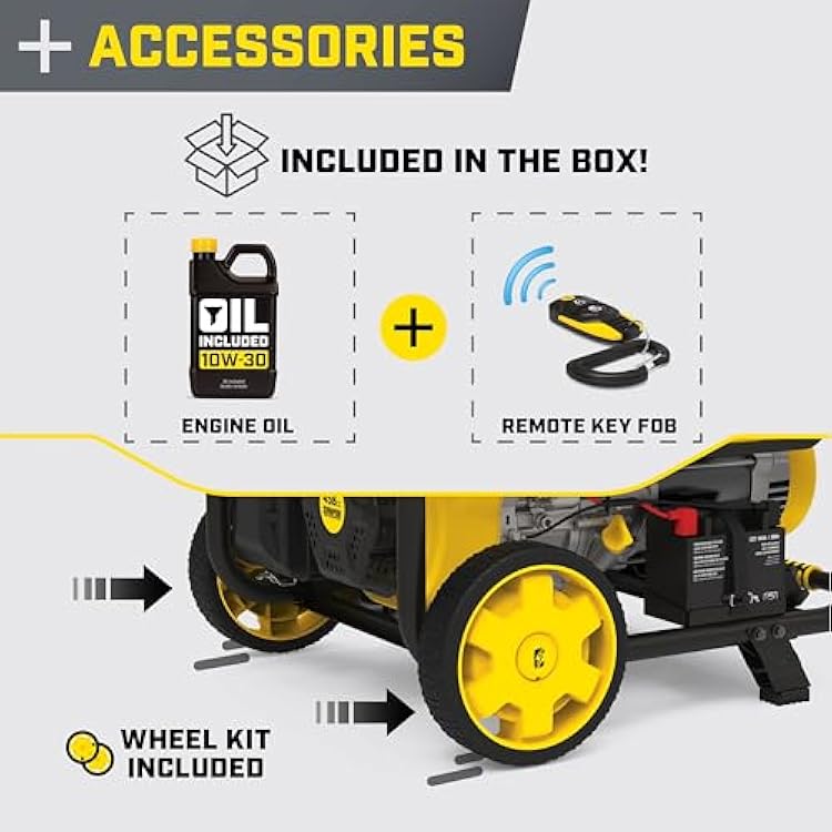 Champion Power Equipment 10,000-Watt Wireless Remote Start Home Backup Portable Generator with