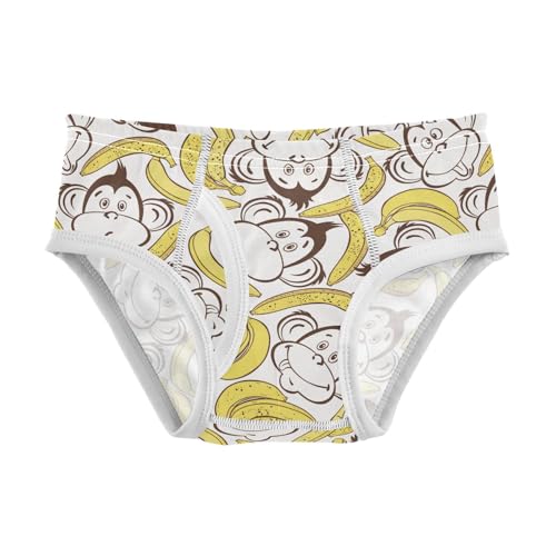 Wusikd Monkeys Boys' Underwear Cotton Bananas Boys Briefs Soft Toddler Underwear 5T Multi