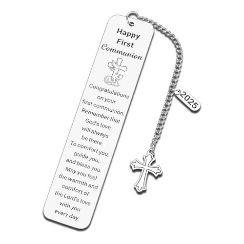 Marcador de livro de primeira comunh&atilde;o para meninas, meninos, cat&oacute;lico, 1&ordf; comunh&atilde;o, marcadores...