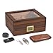 CIGAIOL Handcraft Cigar Kits with Cutter and Lighter, Luxurious Humidor Cigar Box Hold 30-50 Cigars 100% Cedar Wood Case with Digital Cigar Hygrometer/Travel humidor
