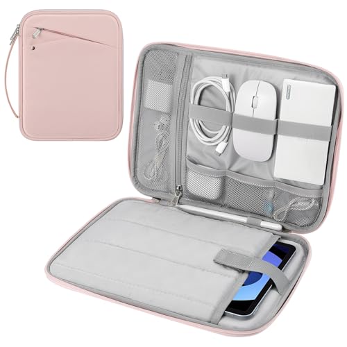 Image of MoKo 9-11 Inch Tablet Sleeve Carry Case Padded Protective Bag with Handle | Fits New 11-inch iPad Air 4 2026 /Pro M5 / A16, iPad 10th /Air 5 /4th 10.9, i-Pad 9 /8th 10.2,Tab S9 /S8 11, Pink