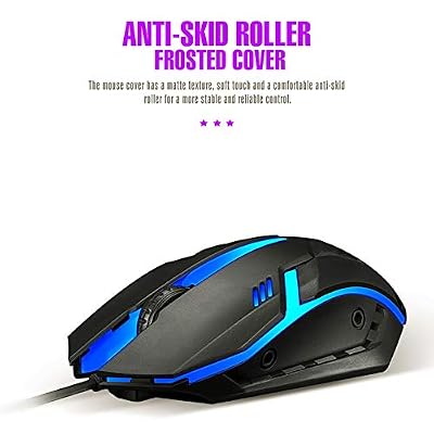 RGB Gaming Keyboard and Mouse-Light Up & LED Backlit Mechanical Keyboard & Mouse Combo-Rainbow Keyboard with 104 Keys- Gaming Mouse, for PS4, PS5, Xbox, PC, Laptop-Black
