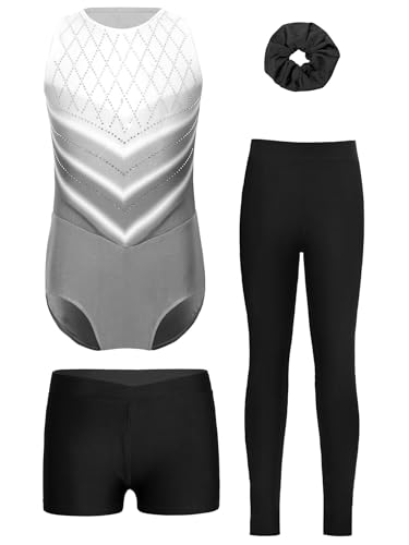 Justaucorps gymnastique fille avec leggings et shorts de danse