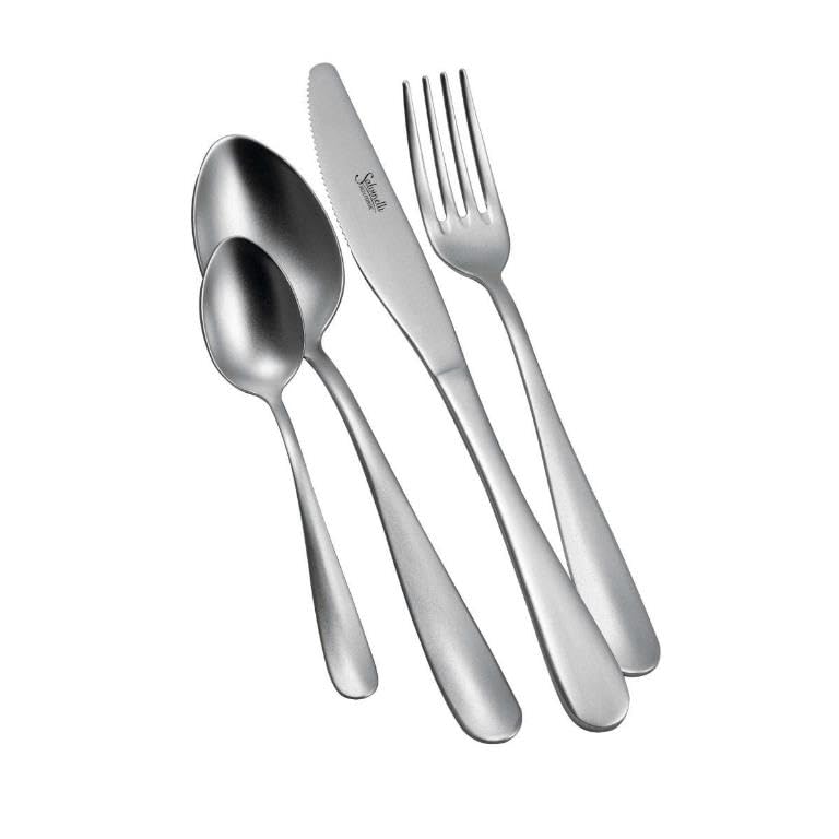 Juego de 12 tenedores de mesa de acero inoxidable Twist Ice Salvinelli