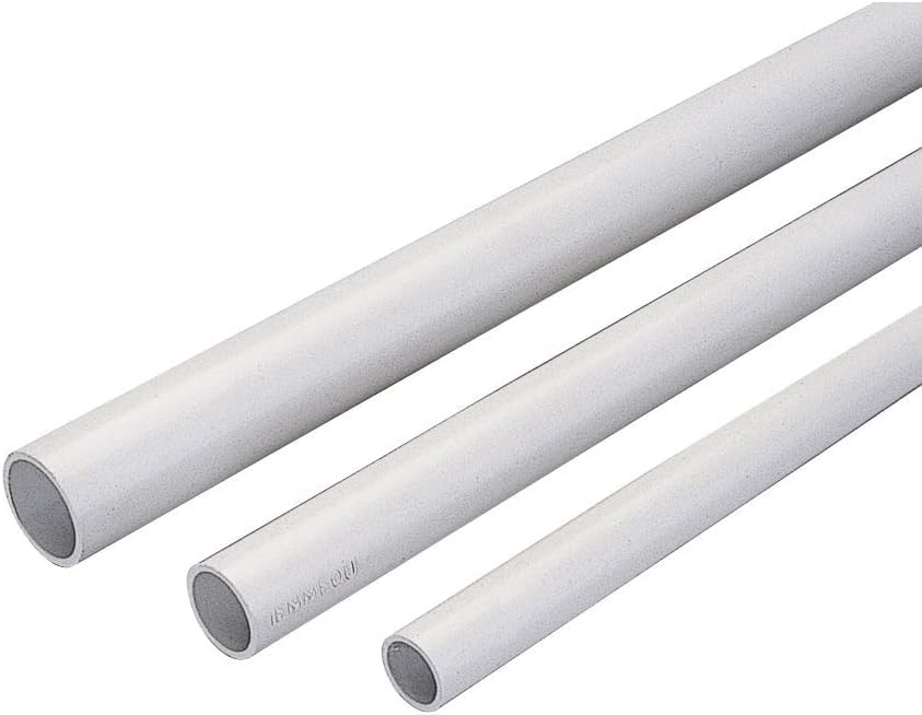 6PZ TUBO RIGIDO Ø 20 mm 2 metri grigio in PVC passacavi a parete per cavi elettrici