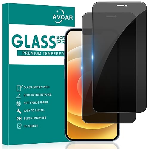 AVOAR 2 Pack Privacy Screen Protector for iPhone 12/iPhone 12 Pro, 6.1 Inch