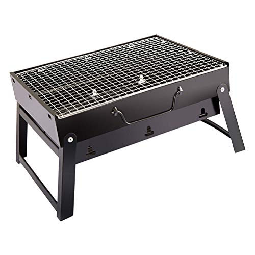 Tragbarer Grill Faltbare Metall Holzkohlegrill Patio Barbecue BBQ Haushaltsgrill für Picknick Garten Camping Reise