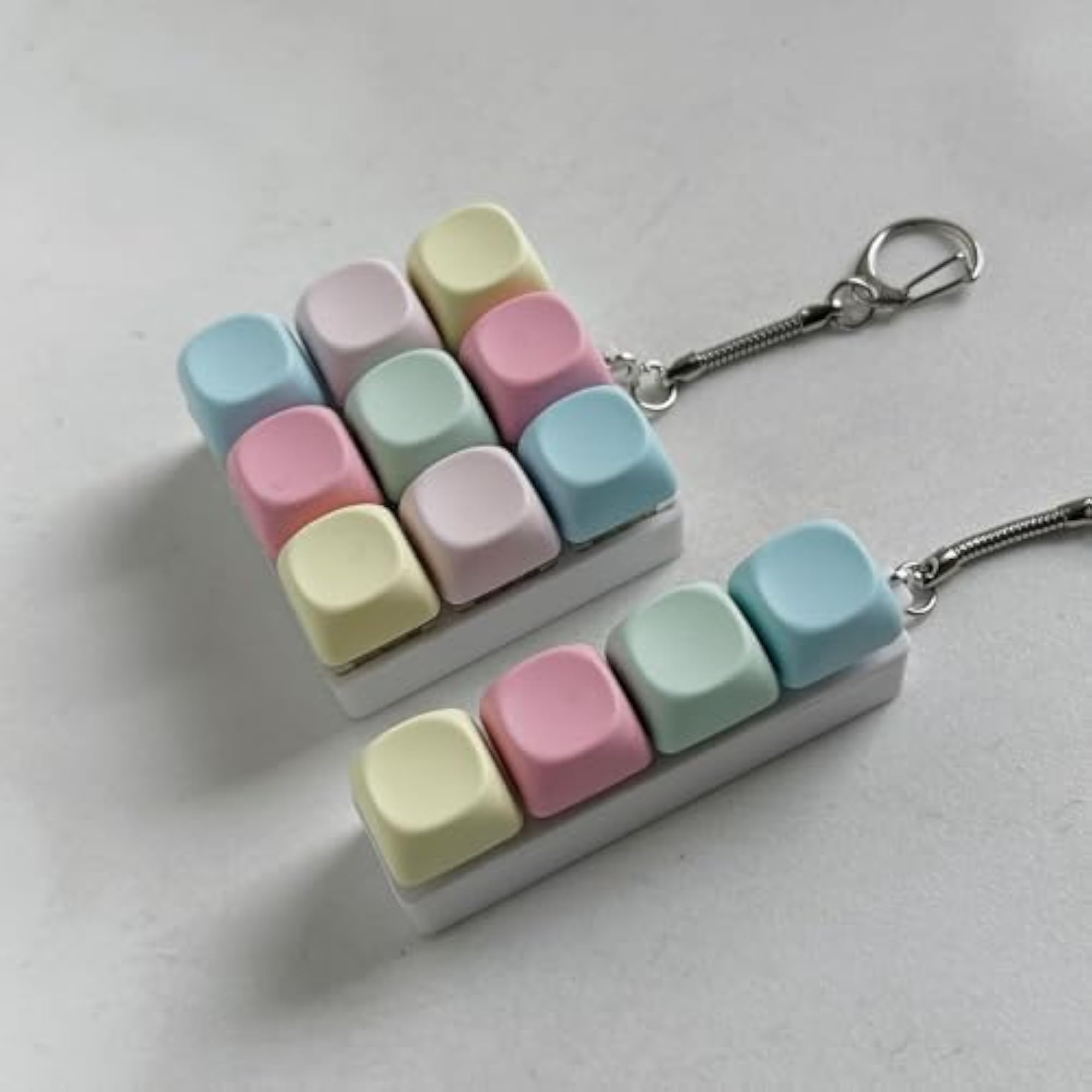 Colorful Mini 4 Key Keyboard Fidget Toy Keychain