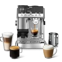 Ninja Luxe Café Mini 2-in-1, Macchina da caffè filtro ed espresso con macinacaffè integrato e montalatte automatico ES351EU
