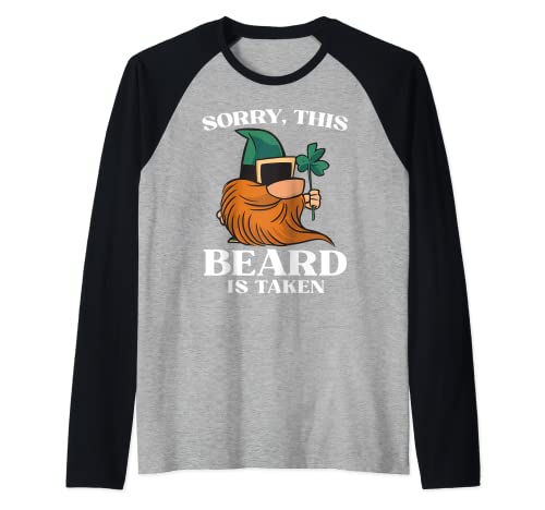 Mens Sorry This Beard is Taken Shirt St Patricks Day Gnomo Camiseta Manga Raglan