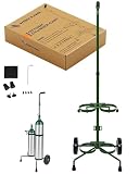 Double Oxygen Tank Cart for D and E Tanks - Carbon Steel with Wheels
