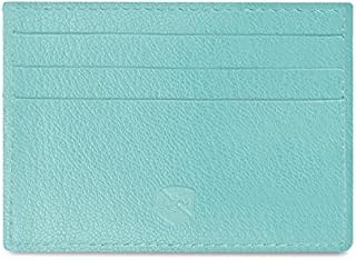 ALLEN & MATE Leather Card Holder Slim Wallet, Minimalist Wallet Credit Card Holder for Men, Women - Holds up to 6 Cards and Bank Notes, with Gift Box