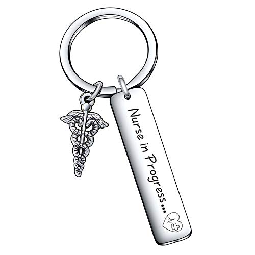 De&ai Nursing Student Keychain Future Nurse Gifts Nursing Keychain Nurse in Progress Keyring