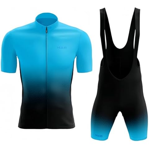 Grivniv Men's Cycling Jersey Set Road Bike Jersey Bib Shorts with 4D Padded Cycling Clothing Set (Zdt123, L) Cover