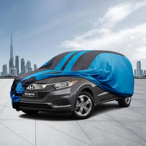 Image of Kaugung Car Cover Waterproof Custom Fit Honda HRV(2016-2025), Full Exterior Cover for Automobiles Lightweight Resistant Outdoor Sun UV Rain Dust Snow Wind Protection.