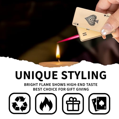 Encendedor metálico con diseño de cartas de poker miniatura 7
