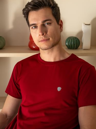 Image of Lux Cozi Men's Cotton Solid Regular Fit T-Shirt