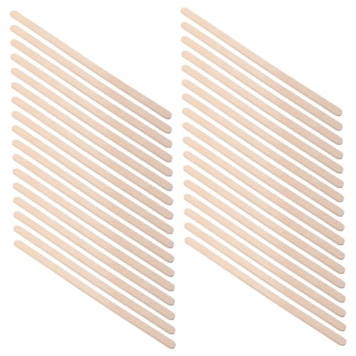 SHERCHPRY 100pcs Wooden Sticks for Hair Removal Thick Edge Design Comfortable Applicator for Various Waxing Needs for Body and Eyebrow Waxing