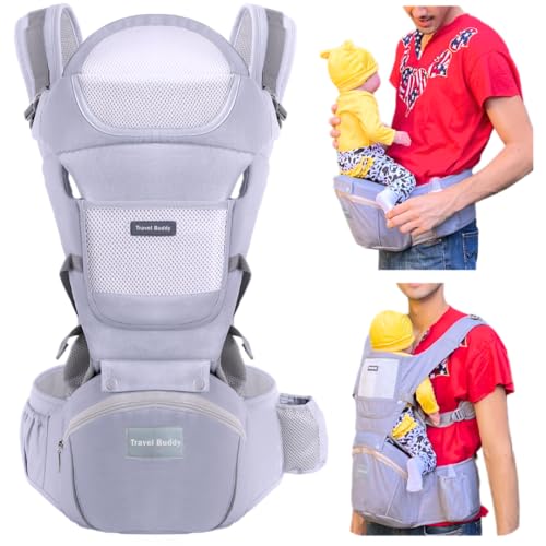 Travel Buddy Baby Carrier | 4-in-1 with Hip Seat and