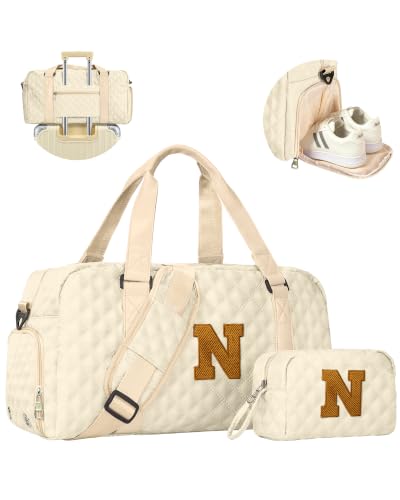 Womens Birthday Gifts, Initial Travel Duffel Bag, 20th 21st Birthday Gifts