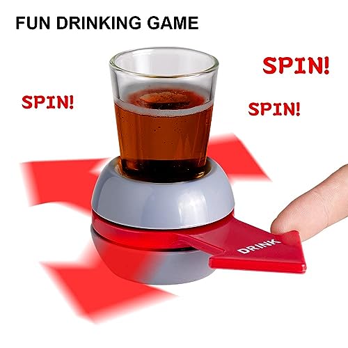 Image of Go Hooked Spin the Shot Drinking Game for Bachelor Party, Friends & Family Nights | Fun with Spinner & Glass | Drinking Roulette Adult Party Supplies