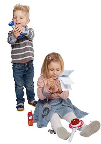 Theo Klein 8850 Polizei-Set | Besteht aus 10 Teilen | Inklusive batteriebetriebener Taschenlampe und Polizeikelle mit Licht | Verpackungsmaße: 40 cm x 32 cm x 4,5 | Spielzeug für Kinder ab 3 Jahren