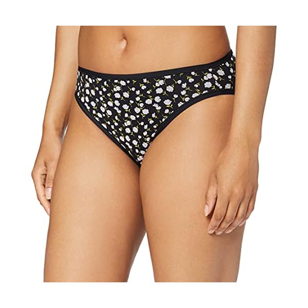 Amazon Essentials Women's Cotton High Leg Brief Underwear (Available in Plus Size), Pack of 6, Multicolor/Floral, Small