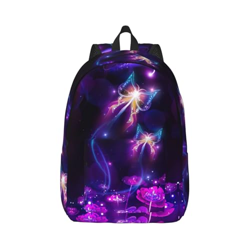 Sac à dos ordinateur portable pour infirmière active, motif papillon violet EdWal