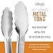 Stainless Steel Kitchen Tongs Set of 2 – Premium Multipurpose 9” with BPA Free Heat Resistant Silicone Tips and 12” with Metal Tips for BBQ, Grilling, Serving - Easy Lock - by Swiffe