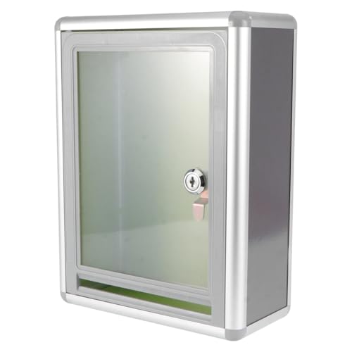 Boîte aux lettres murale en acrylique gris et aluminium pour bureau - 2