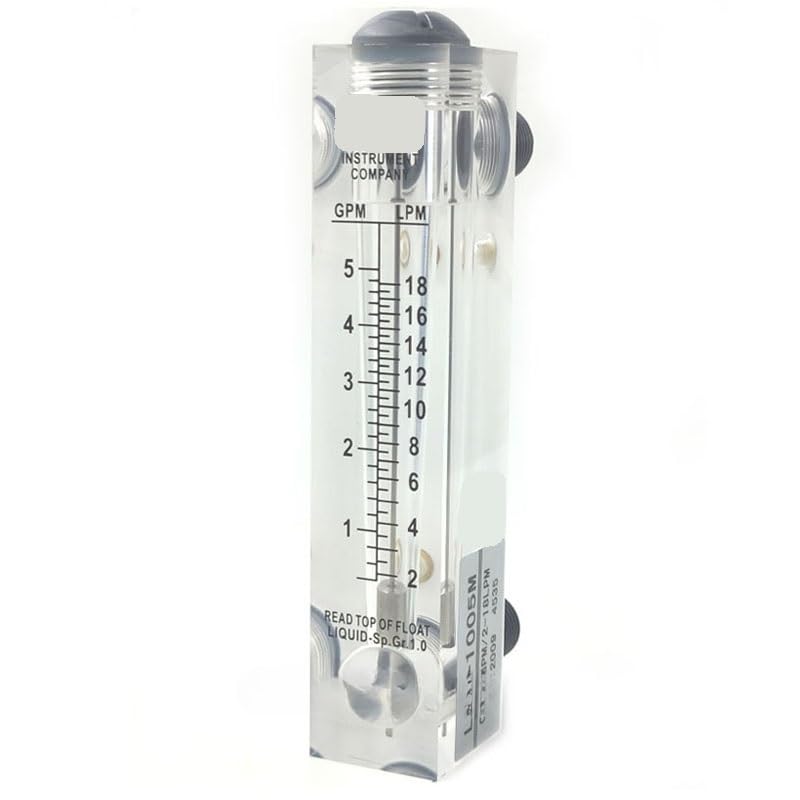 Medidor de flujo de flotador for montaje en panel, medidor de flujo de líquidos con válvula, rotámetro for líquidos, medición de flujo de precisión de 0,2 a 2 LPM.(With valve40-400L h)