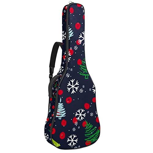 Sac à dos guitare acoustique imperméable 42.9" avec organiseur de sac et motif oiseaux