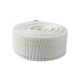 Orivin Forro de poliéster deshuesado de espina de pescado, beige, de 5 m y 25 mm de ancho. Accesorio de costura para manualidades, ropa y dobladillos de vestidos.