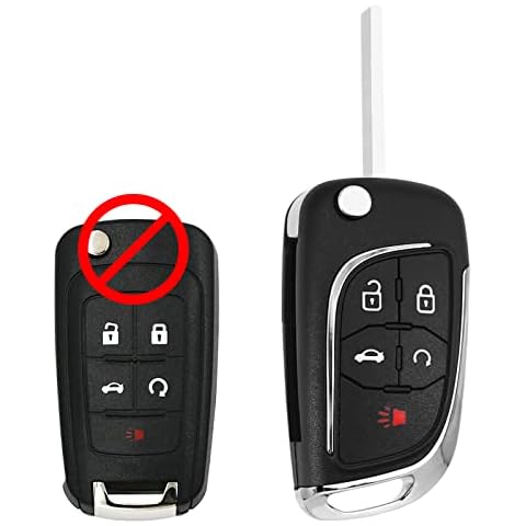 Upgrade Keyless Entry Remote Car Key Fob for Chevy Cruze Camaro Equinox Impala Malibu Sonic, 5 Buttons Flip Key Fob (OHT01060512) Cover