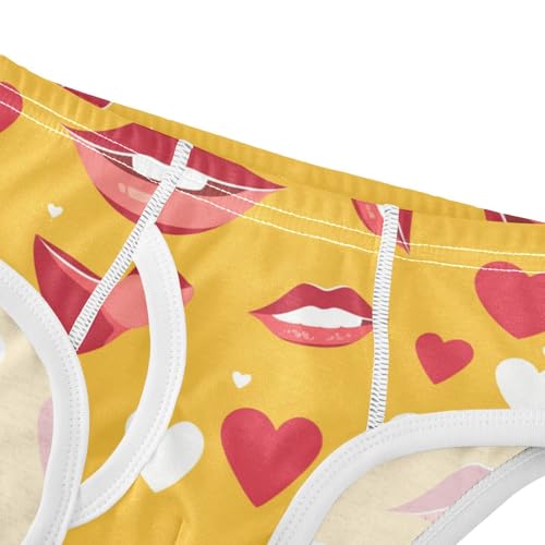 Lips Kiss Heart Pattern Love Boys Toddler Cotton Kids Underwear Breathable Children Panties4