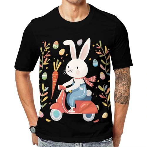 Easter Day Rabbit Unisex Adult T-Shirts Summer Short Sleeve Tee Casual Tops Funny Graphic M