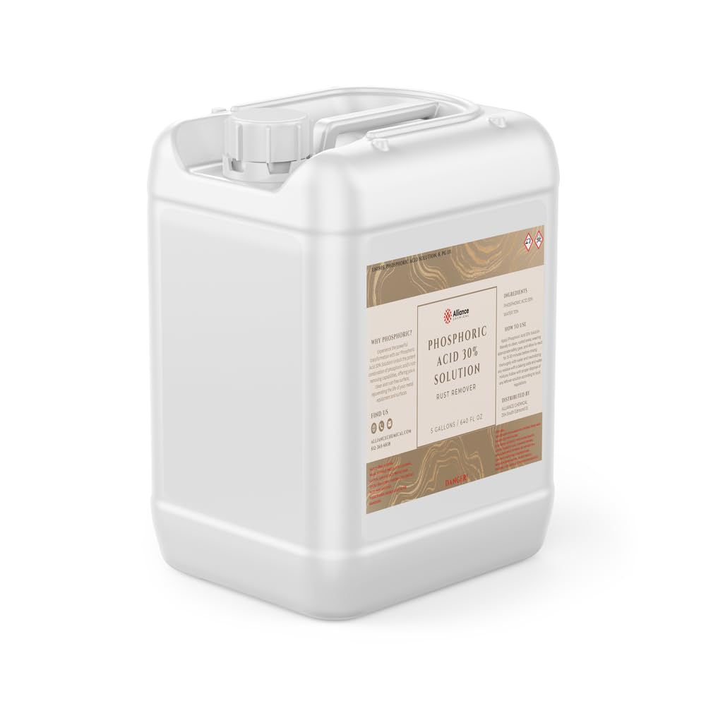 Phosphoric Acid 30% - 5 Gallon - Ideal for Heavy-Duty and Large-Scale Rust Projects