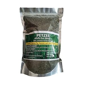 Petzee Alfalfa Hay (Meal), Food for Rabbits, Guinea Pig, Hamsters and Other Small Animals (400 GMS)