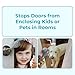 SAFESLAM Door Slam Preventer, Stays On Door Even When Closed, Protect Child Hands, Dog and Cat Tails. Doors Won’t Close Toddlers or Pets in Rooms, Kids and Adults Love Whale Pinch Guard (Grey)
