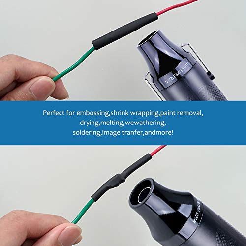 ETEPON ET021 Mini Heat Gun Electric 300W Portable Hot Air Gun for DIY Craft Embossing, Shrink Wrapping PVC, Drying Paint, Clay, Rubber Stamp, Multi Function Hand-Hold Heat Tools (Black) - Thumbnail 3