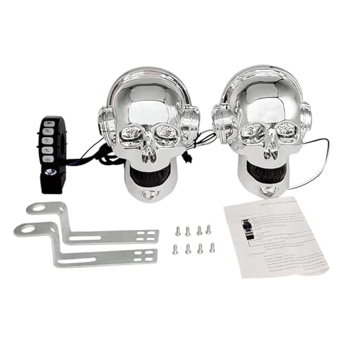 SANRLO Radio Motorrad Wasserdicht Totenkopf Subwoofer Bluetooth-kompatibel MP3-Player Motorrad