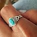 Turquoise Rings for Women Handmade Statement Ring Vintage Boho Rings Ethnic Natural Stone Minimalist Western Jewelry Gifts