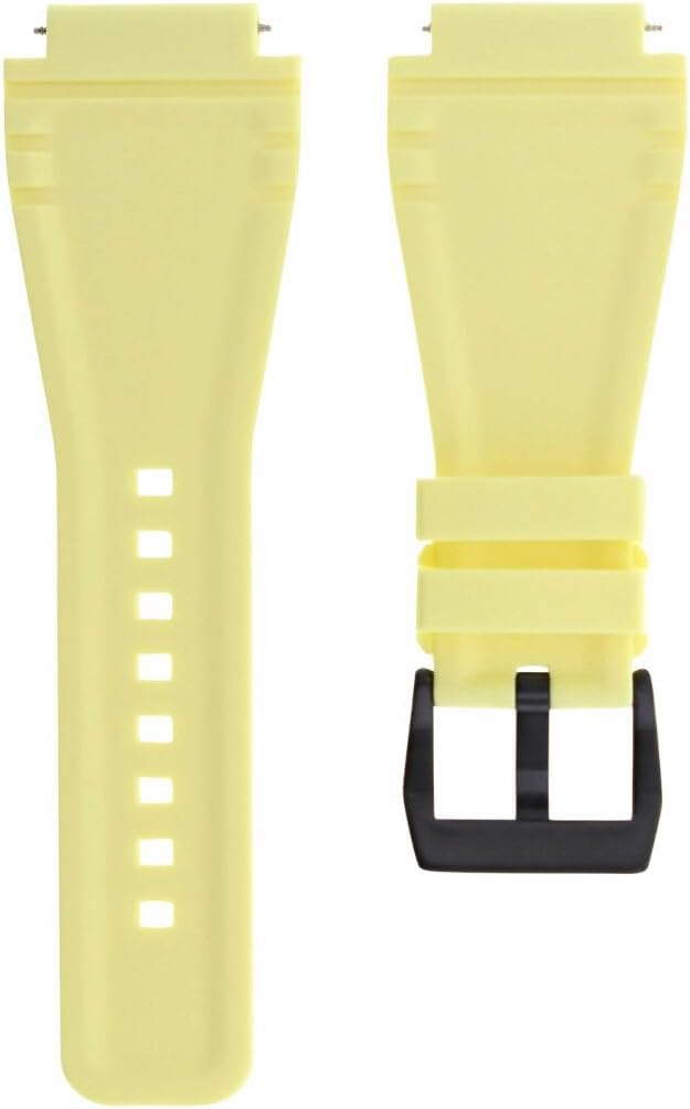 Ewatchparts 24mm Rubber Diver Watch Band Strap Compatible With Bell Ross BR01-BR03 With Pvd Buckle