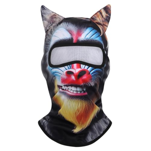 Animal Ski Mask Old Man Funny 3D Realistic Face Print Winter Face Mask - image 1